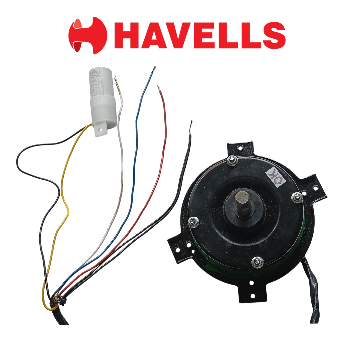 Havells Air Cooler Main Motor With Capacitor Clamp Desert for FREDDO & CELIA Models 01