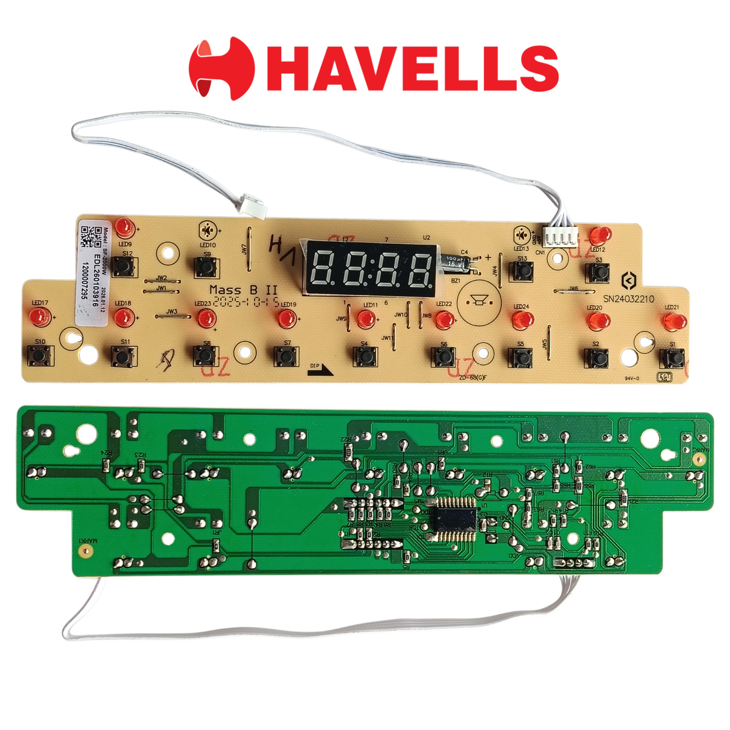 Havells Induction Display PCB 1600W for EVO COOK PB-16 01